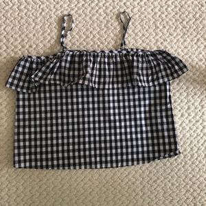 Checker print tank top